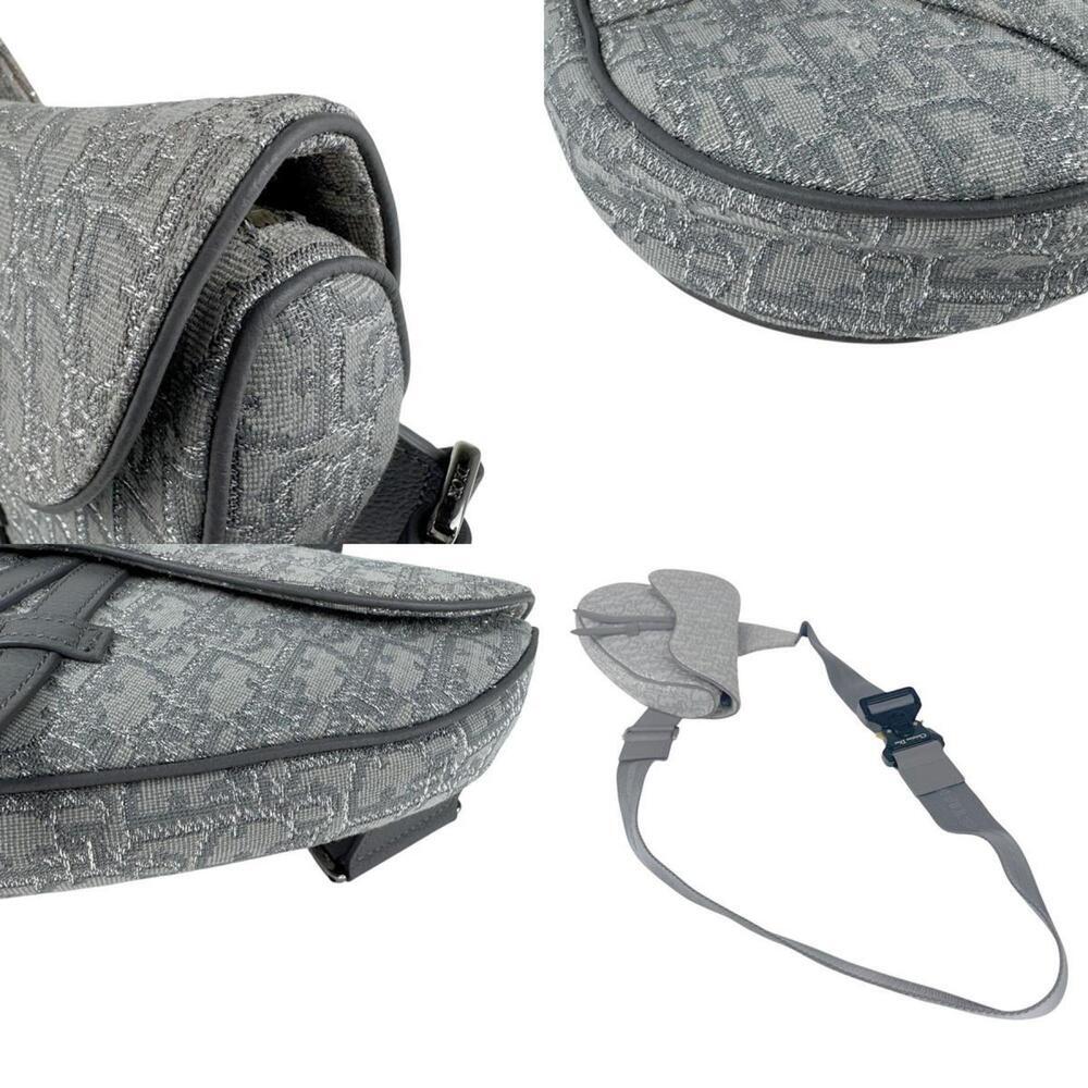 CHRISTIAN DIOR Gray Canvas Shoulder Bag - Picture 4 of 5